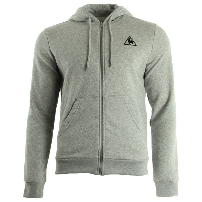 Le Coq Sportif Ailier Fz Hood Unbr M Light Heather Grey Gris Sweats Homme